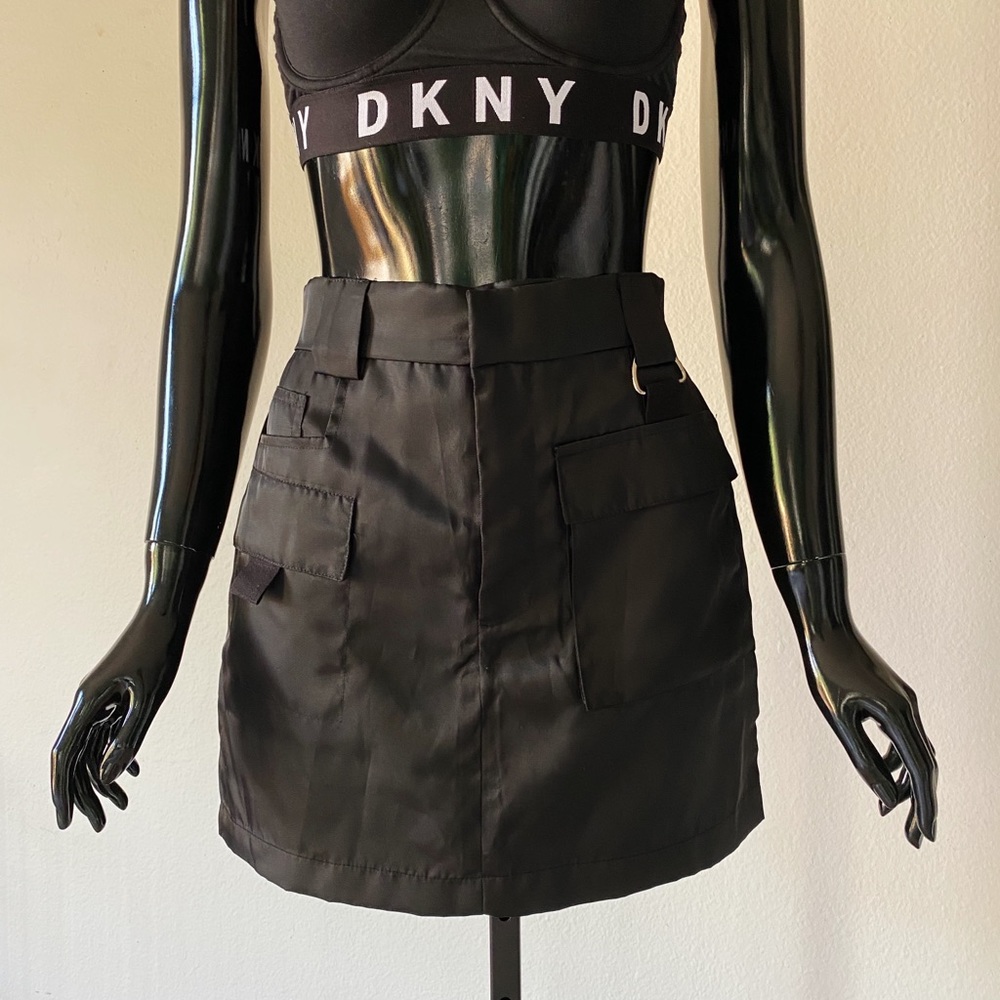 Black utility skirt